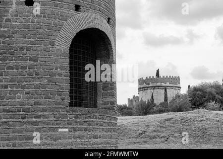 Grab von Caecilia Metella auf dem Appian Way Stockfoto