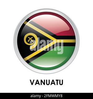 Runde Flagge von Vanuatu Stockfoto