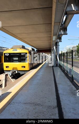 Bahnhof Lissabon Cais do Sodre, Portugal Stockfoto