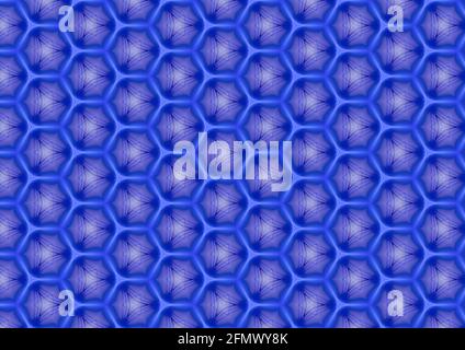 Blaues Wabenmuster Stockfoto