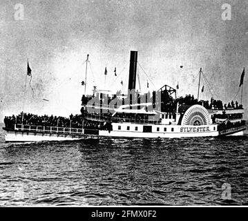 Transport / Transport, Navigation, amerikanischer Raddampfer 'John Sylvester', Build 1866, ZUSÄTZLICHE-RIGHTS-CLEARANCE-INFO-NOT-AVAILABLE Stockfoto