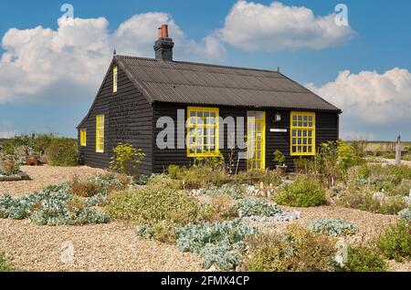 Derek Jaman, Künstler, Beach Garden, Prospect Cottage, Dungeness, Kent, England Stockfoto