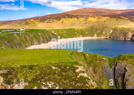 Luftaufnahme des Silver Strand in der Grafschaft Donegal - Irland.. Stockfoto