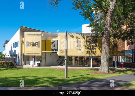 Der Sam Cracknell Pavilion an der University of New South Wales in Kensington, Sydney, Australien wird von Studenten, Community und professionellen Teams genutzt Stockfoto