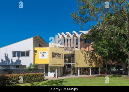 Der Sam Cracknell Pavilion an der University of New South Wales in Kensington, Sydney, Australien wird von Studenten, Community und professionellen Teams genutzt Stockfoto