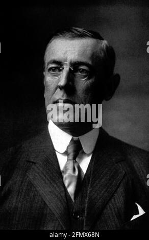 Wilson, Thomas Woodrow, 28.12.1856 - 3.2.1924, US-Politiker (Demokrat), ADDITIONAL-RIGHTS-CLEARANCE-INFO-NOT-AVAILABLE Stockfoto