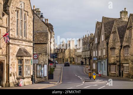 Long Street in Tetbury, Gloucestershire Stockfoto