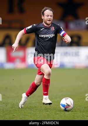 Datei-Foto vom 10-04-2021 von Jake Taylor von Exeter City während des Sky Bet League Two-Spiels im Abbey Stadium, Cambridge. Ausgabedatum: Mittwoch, 12. Mai 2021. Stockfoto