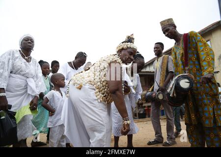 Osun Osogbo Trommeln und Tanz. Stockfoto