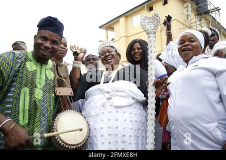 Osun Osogbo Trommeln und Tanz. Stockfoto