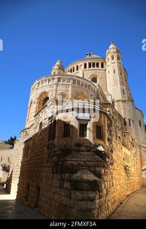 Die Kirche der Dormitio Mariens in Jerusalem Stockfoto