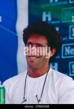 Der amerikanische Tennisspieler und Trainer Brad Gilbert, 1990er Jahre Stockfoto