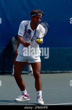 Der ehemalige italienische Tennisspieler und TV-Kommentator Giorgio Galimberti, 1993 Stockfoto