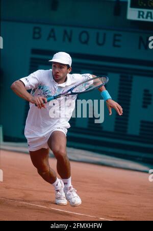 Giorgio Galimberti, ehemaliger italienischer Tennisspieler und TV-Kommentator, Roland Garros, Frankreich 1994 Stockfoto