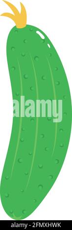 Gurkensymbol auf weißem Hintergrund isoliert. Vektorgrafik flach. Stock Vektor