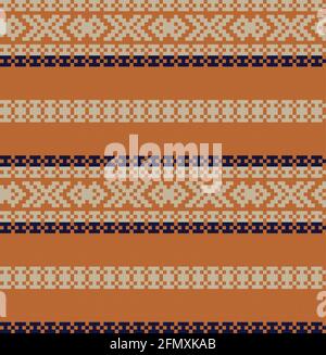 Weihnachten Messe Insel Muster Hintergrund für Mode-Textilien, Strickwaren und Grafiken Stock Vektor