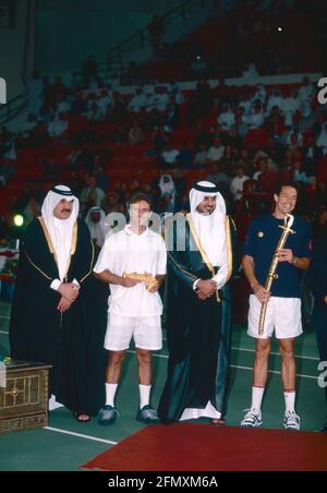 Marokkanischer Tennisspieler Younes El Aynaoui, Katar 2002 Stockfoto
