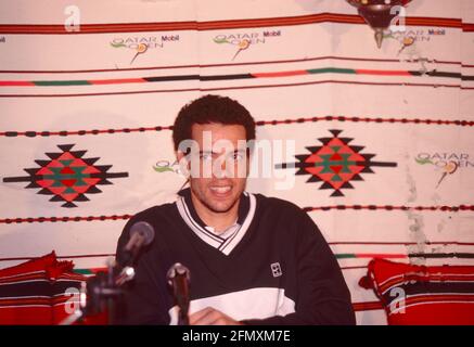 Marokkanischer Tennisspieler Younes El Aynaoui, Katar 2002 Stockfoto