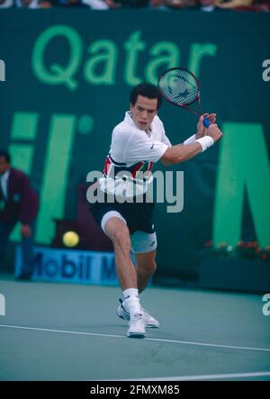 Marokkanischer Tennisspieler Younes El Aynaoui, Katar 2002 Stockfoto