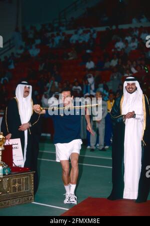 Marokkanischer Tennisspieler Younes El Aynaoui, Katar 2002 Stockfoto