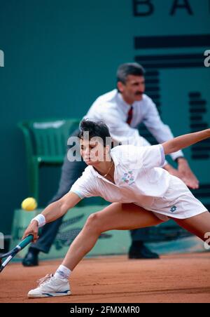 Rumänischer Tennisspieler Ruxandra Dragomir, Roland Garros, Frankreich 1993 Stockfoto