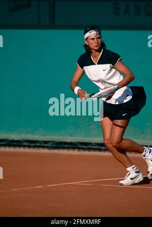 Rumänischer Tennisspieler Ruxandra Dragomir, Roland Garros, Frankreich 1997 Stockfoto