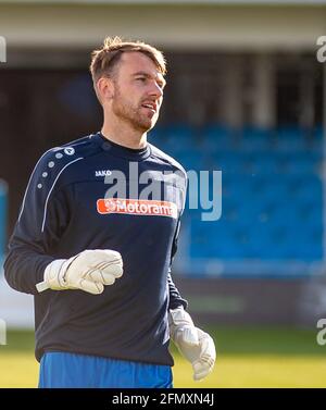 Solihull, Großbritannien. Mai 2021. Ryan Boot (Solihull Moors #1) während des Spiels der Vanarama National League zwischen Solihull Moors & Weymouth im SportNation.be-t-Stadion in Solihull, England Credit: SPP Sport Press Foto. /Alamy Live News Stockfoto