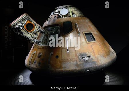 Apollo 14 Command Module im Kennedy Space Center Visitor Complex, Florida Stockfoto