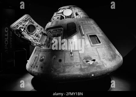 Apollo 14 Command Module im Kennedy Space Center Visitor Complex, Florida Stockfoto