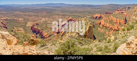 Westlicher Blick vom Bear Mountain AZ Summit Stockfoto