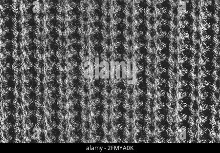 Verzweifelt Overlay Textur von Webstoff, dekorative Strickpullover, Zopf, Jersey, Pullover. Grunge Hintergrund. Abstrakt Halbton Vektor illustrr Stock Vektor