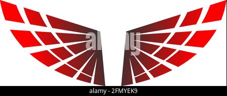 Wing Logo Symbol Symbol Design Vorlage Vektor Illustration Stock Vektor