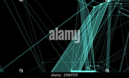 3D-Illustration - abstrakt in verschiedenen Farben geometrischen Hintergrund mit Linien und Punkte Stockfoto