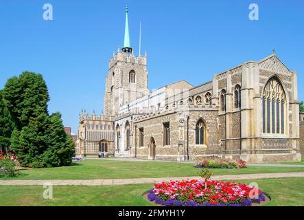 Chelmsford Kathedrale (Kirche von St Mary the Virgin, St. Peter und St. Cedd), Chelmsford, Essex, England, Vereinigtes Königreich Stockfoto