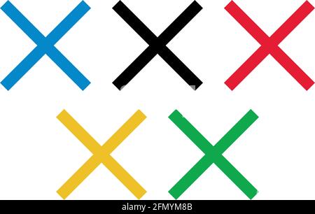 Abstract neue olympische Flagge, Wettbewerbsverbot 2020 - Vektordarstellung Stock Vektor