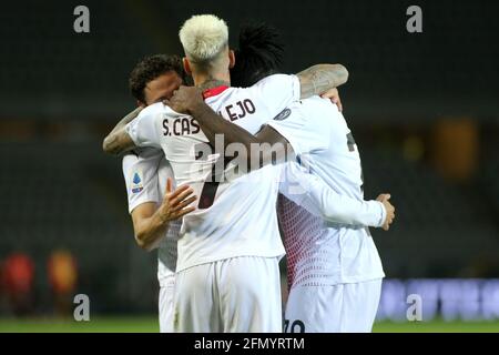 Stadio Grande Torino, Turin, Italien. Mai 2021. Das Team Milan FC feiert das Tor beim Spiel Torino FC gegen AC Mailand, Italienische Fußballserie A - Foto Claudio Benedetto/LM Credit: Live Media Publishing Group/Alamy Live News Stockfoto