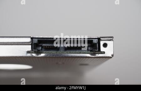 SATA-Anschluss für Computer-Festplatten- oder ssd-Anschluss Stockfoto