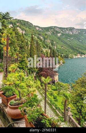 Botanischer Garten der Villa Monastero, Varenna, Lombardei, Italien Stockfoto