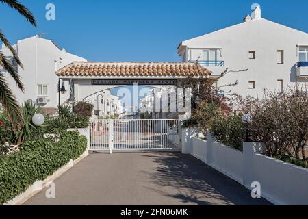 Westliches Fischerdorf in Alcossebre, Costa del Azahar Provinz Castellon, Spanien, Europa Stockfoto