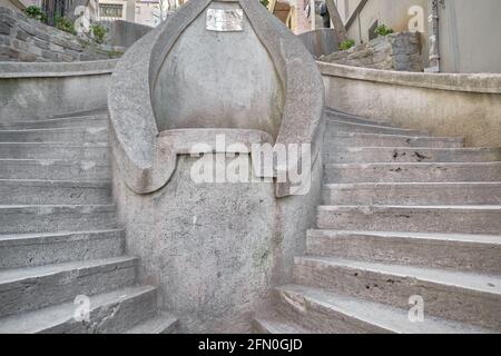 Kamondo Treppe (Merdivenleri) in den Weg von Galata Turm in istanbul Stockfoto