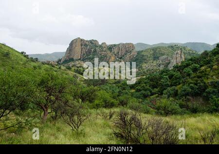 Landschaft entlang der Rub Road Stockfoto