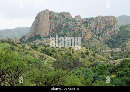 Landschaft entlang der Rub Road Stockfoto