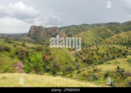 Landschaft entlang der Rub Road Stockfoto