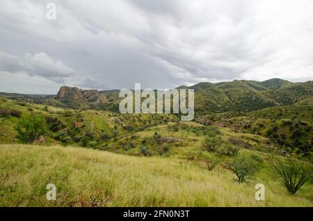 Landschaft entlang der Rub Road Stockfoto