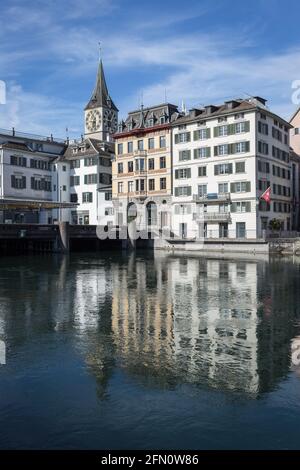 Limmat River, Altstadt, Zürich, Schweiz Stockfoto