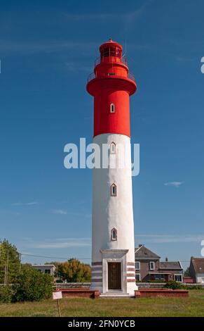 Leuchtturm Cayeux oder Leuchtturm Brighton, Cayeux-sur-Mer, Somme (80), Region Hauts-de-France, Frankreich Stockfoto