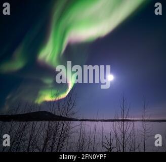 Eine Nacht unterwegs in Alaska! Stockfoto