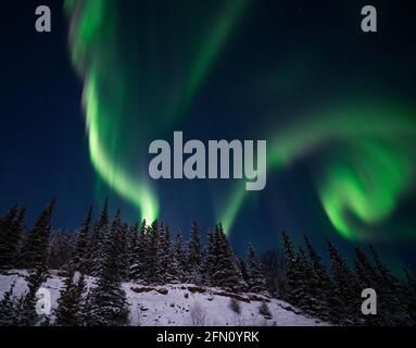 Eine Nacht unterwegs in Alaska! Stockfoto