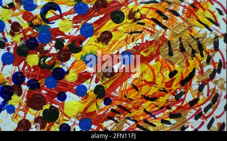 Handgemalte Original Impressionismus Meisterwerke Maler professioneller Künstler Kunst Acrylmalerei Illustration Beschreibung grafische Ressourcen Klasse Stockfoto