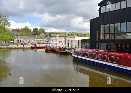 Leeds - Liverpool Canal, Skipton Town Centre, North Yorkshire Stockfoto